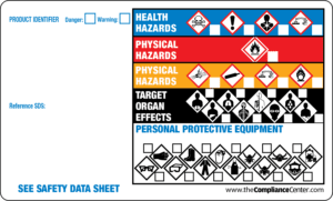 Tick-Mark Label - 3" x 5" GHS Workplace Orange System, 500/Roll - ICC USA