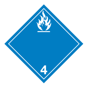 Hazard Class 4.3 - Water Reactive Substances Placard, Removable Self-Stick Vinyl, Non-Worded - ICC USA