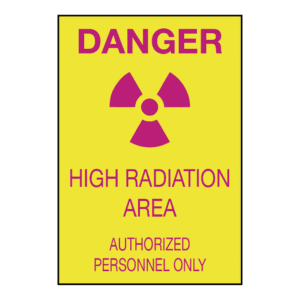 Danger High Radiation Area, 10" x 14", Rigid Vinyl - ICC USA