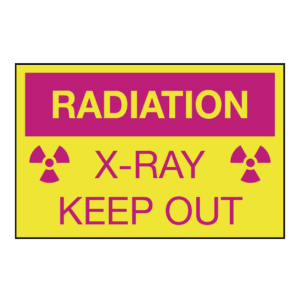 Radiation X-Ray Keep Out, 14" x 10", Rigid Vinyl - ICC USA