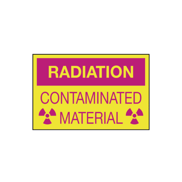 Radiation Contaminated Material, 10" x 7", Rigid Vinyl - ICC USA