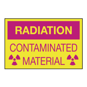 Radiation Contaminated Material, 14" x 10", Rigid Vinyl - ICC USA