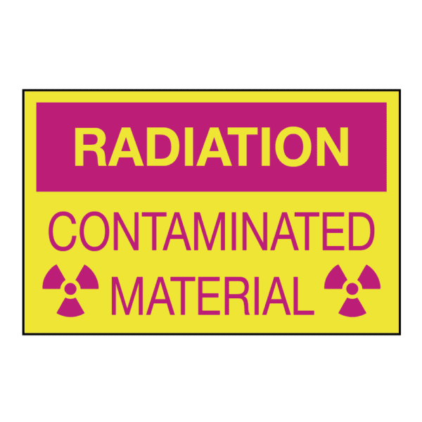 Radiation Contaminated Material, 14" x 10", Rigid Vinyl - ICC USA