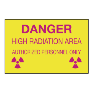 Danger High Radiation Area , 14" x 10", Rigid Vinyl - ICC USA