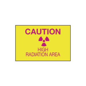 Caution High Radiation Area, 10" x 7", Self-Stick Vinyl - ICC USA