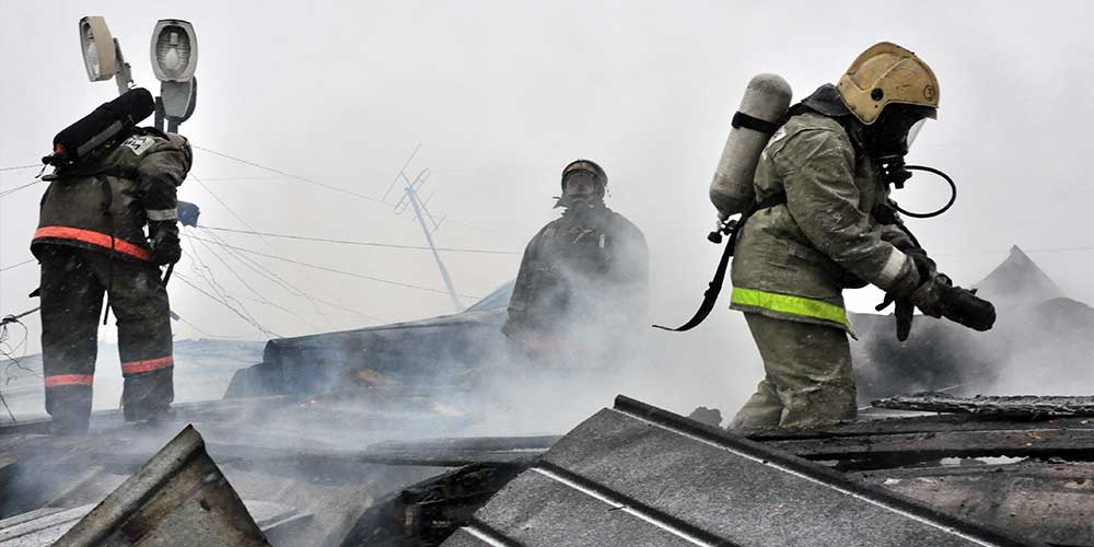 Firemen Extinguishing a Fire