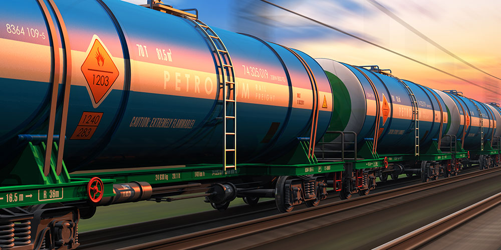 Railway Tanker Transporting Dangerous Goods