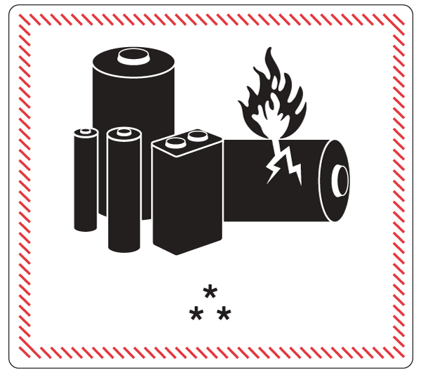 New Lithium Battery Mark and Pictogram