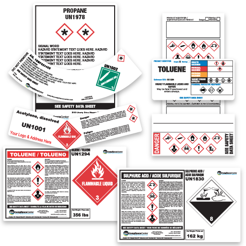 Blank Vinyl Label with Class 3 Flammable Non-Worded Symbol, 13.875 x  8.25, 100/Pack - ICC Compliance Center Inc - USA