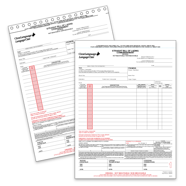Bill of Lading - Canada - ICC USA