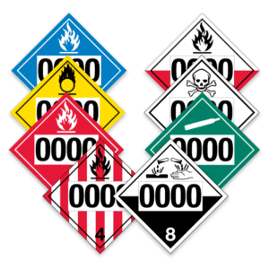 UN Number Hazard Class Labels