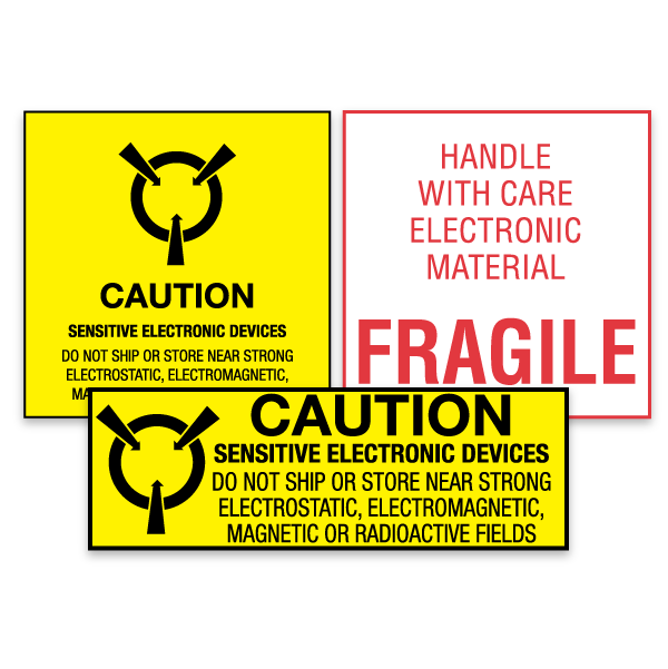 Handle With Care - Electronic Material - Fragile, 4 x 4, Gloss Paper,  500/Roll - ICC Compliance Center Inc - USA