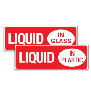 Liquid in Plastic/Glass Labels