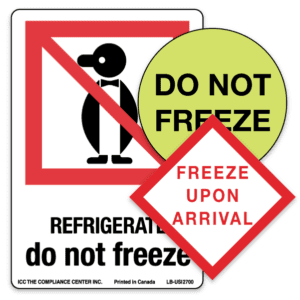 Refrigerate / Do Not Freeze Labels