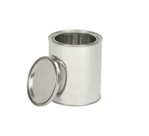 Round Steel Can with Lid (Unlined) - 1 pint - ICC USA