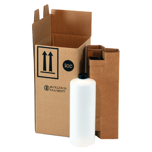 UN 4G Plastic Bottle Shipping Kit - 1 x 32 oz - ICC USA