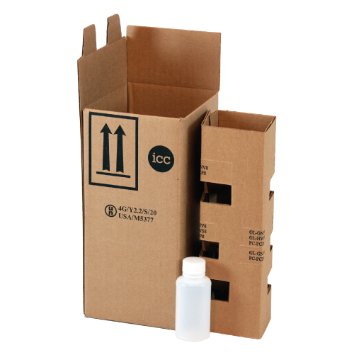 UN 4G Plastic Bottle Shipping Kit - 1 x 4 oz - ICC USA