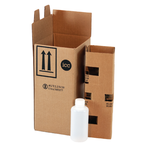 UN 4G Plastic Bottle Shipping Kit - 1 x 8 oz - ICC USA