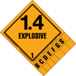 Hazard Class 1.4 - Explosive, Worded, High-Gloss Label, 500/roll