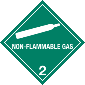 Hazard Class 2.2 - Non-Flammable Gas, Worded, Vinyl Label, 500/roll - ICC USA