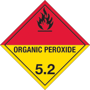 Hazard Class 5.2 - Organic Peroxide, Worded, Vinyl Label, 500/roll - ICC USA