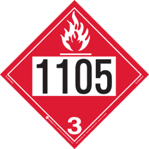 UN 1105, Hazard Class 3 - Flammable Liquid, Permanent Self-Stick Vinyl - ICC USA