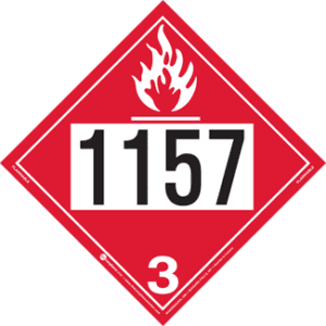 UN 1157, Hazard Class 3 - Flammable Liquid, Permanent Self-Stick Vinyl - ICC USA