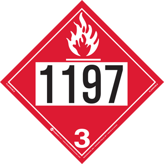 UN 1197, Hazard Class 3 - Flammable Liquid, Permanent Self-Stick Vinyl - ICC USA