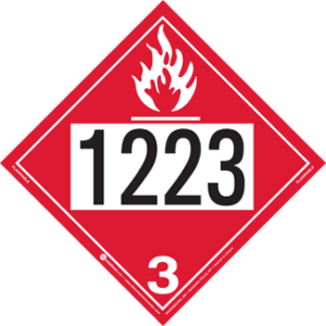 UN 1223, Hazard Class 3 - Flammable Liquid, Permanent Self-Stick Vinyl - ICC USA