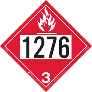 UN 1276, Hazard Class 3 - Flammable Liquid, Permanent Self-Stick Vinyl - ICC USA