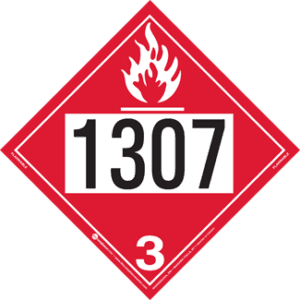 UN 1307, Hazard Class 3 - Flammable Liquid, Permanent Self-Stick Vinyl - ICC USA