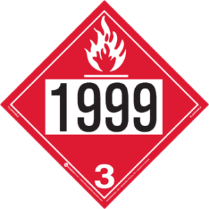 UN 1999, Hazard Class 3 - Flammable Liquid, Permanent Self-Stick Vinyl - ICC USA