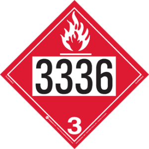 UN 3336, Hazard Class 3 - Flammable Liquid, Permanent Self-Stick Vinyl - ICC USA