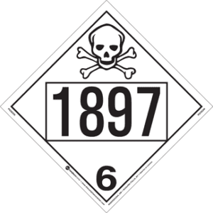 UN 1897, Hazard Class 6 - Toxic, Permanent Self-Stick Vinyl - ICC USA