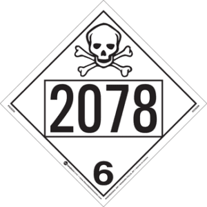 UN 2078, Hazard Class 6 - Toxic, Permanent Self-Stick Vinyl - ICC USA