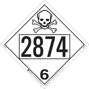 UN 2874, Hazard Class 6 - Toxic, Permanent Self-Stick Vinyl - ICC USA