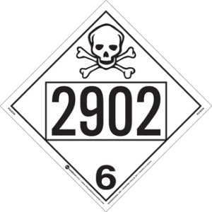 UN 2902, Hazard Class 6 - Toxic, Permanent Self-Stick Vinyl - ICC USA