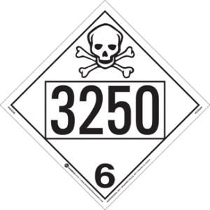 UN 3250, Hazard Class 6 - Toxic, Permanent Self-Stick Vinyl - ICC USA