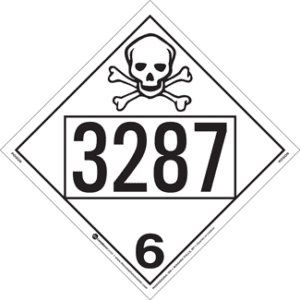 UN 3287, Hazard Class 6 - Toxic, Permanent Self-Stick Vinyl - ICC USA