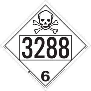 UN 3288, Hazard Class 6 - Toxic, Permanent Self-Stick Vinyl - ICC USA