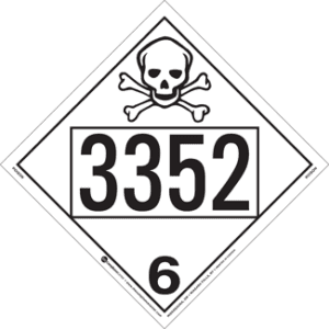 UN 3352, Hazard Class 6 - Toxic, Permanent Self-Stick Vinyl - ICC USA
