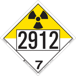 UN 2912, Hazard Class 7 - Radioactive Materials, Permanent Self-Stick Vinyl - ICC USA
