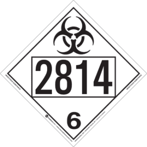UN 2814, Hazard Class 6 - Infectious Substance, Permanent Self-Stick - ICC USA
