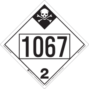 UN 1067, Hazard Class 2 - Inhalation Hazard, Permanent Self-Stick Vinyl - ICC USA
