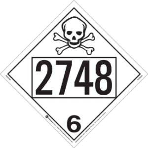 UN 2748, Hazard Class 6 - Toxic Substances, Permanent Self-Stick Vinyl - ICC USA