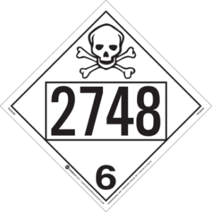 UN 2748, Hazard Class 6 - Toxic Substances, Permanent Self-Stick Vinyl - ICC USA