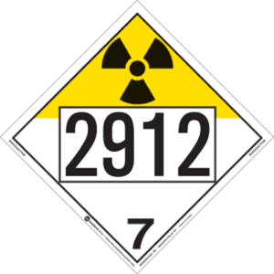 UN 2912, Hazard Class 7 - Radioactive Materials, Permanent Self-Stick - ICC USA