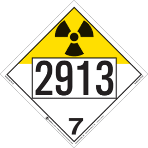 UN 2913, Hazard Class 7 - Radioactive Materials, Permanent Self-Stick - ICC USA