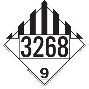 UN 3268, Hazard Class 9 - Miscellaneous Dangerous Goods, Permanent Self-Stick Vinyl - ICC USA