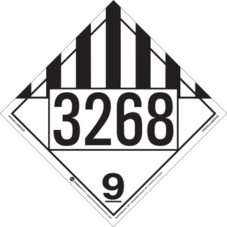 UN 3268, Hazard Class 9 – Miscellaneous Dangerous Goods, Permanent Self-Stick Vinyl